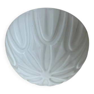 Pair of midcentury design glass ceiling lamps/flush mounts or wall lamps, 1970s