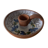 Vintage enamel ceramic candle holder