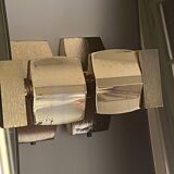 2 large bicolour mirrors Italy 1960 1970 Veca vintage bicolour