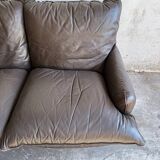 Michel Cadestin 1970s Dark Brown Leather 4-Piece Modular Sofa for Airborne