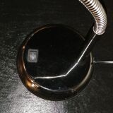 Black and chrome desk lamp in vintage metal