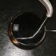 Black and chrome desk lamp in vintage metal