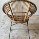 Paire de fauteuils en rotin, années 60