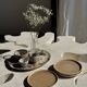 Set of 4 hand-painted Pornic stoneware plates D21