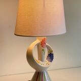 Vintage design enamelled ceramic lamp