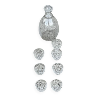 Carafe et 7 verres
