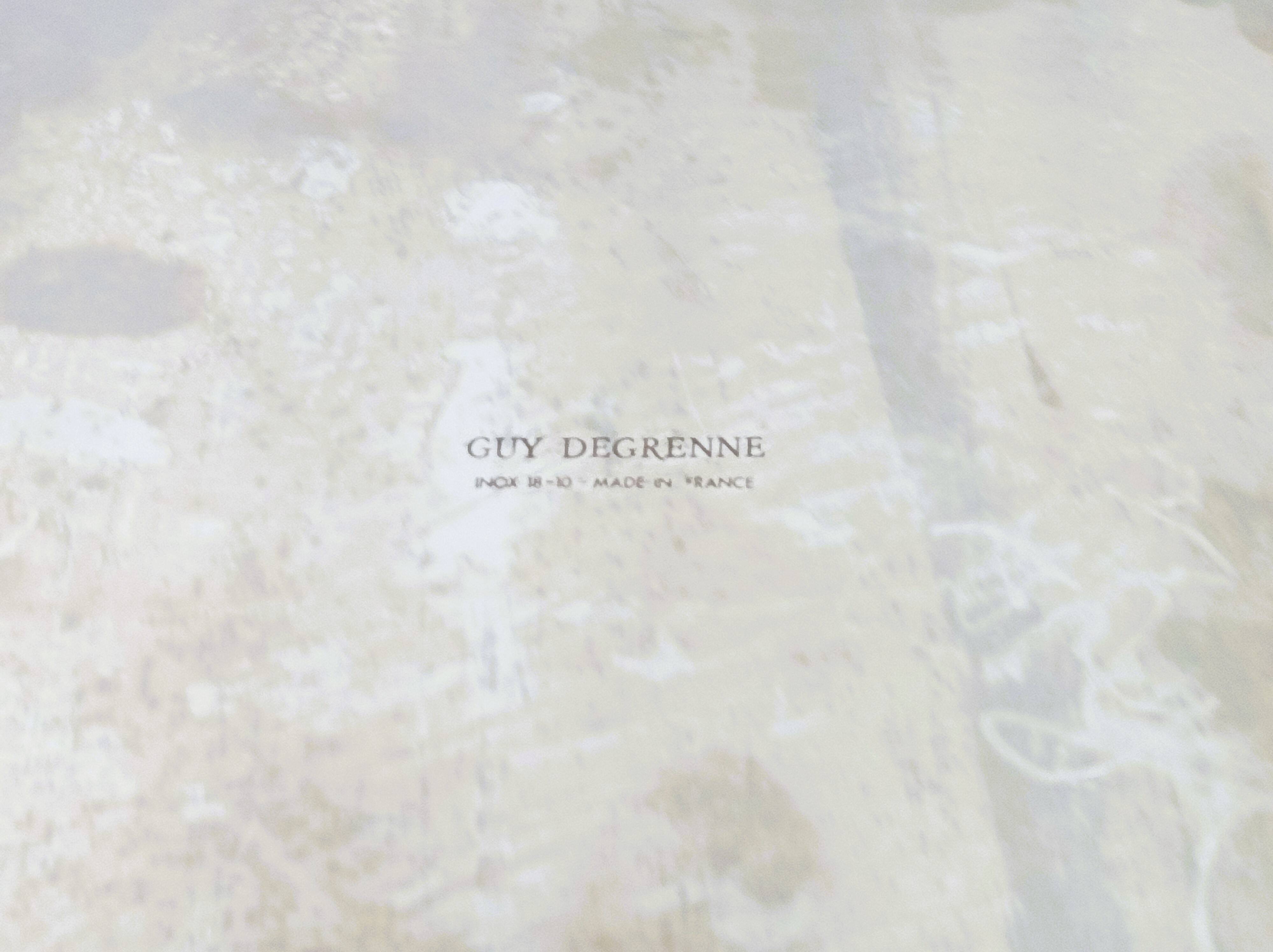 6 ice cream cups and a Guy Degrenne tray