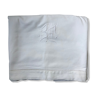 Drap ancien monogramme BF en coton