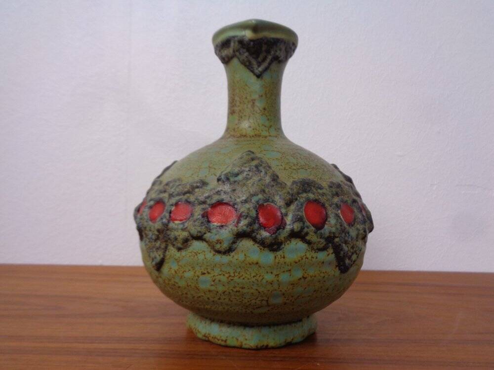 Model 1303 Lava Ceramic Double Handled Vase from Marei, 1970s
