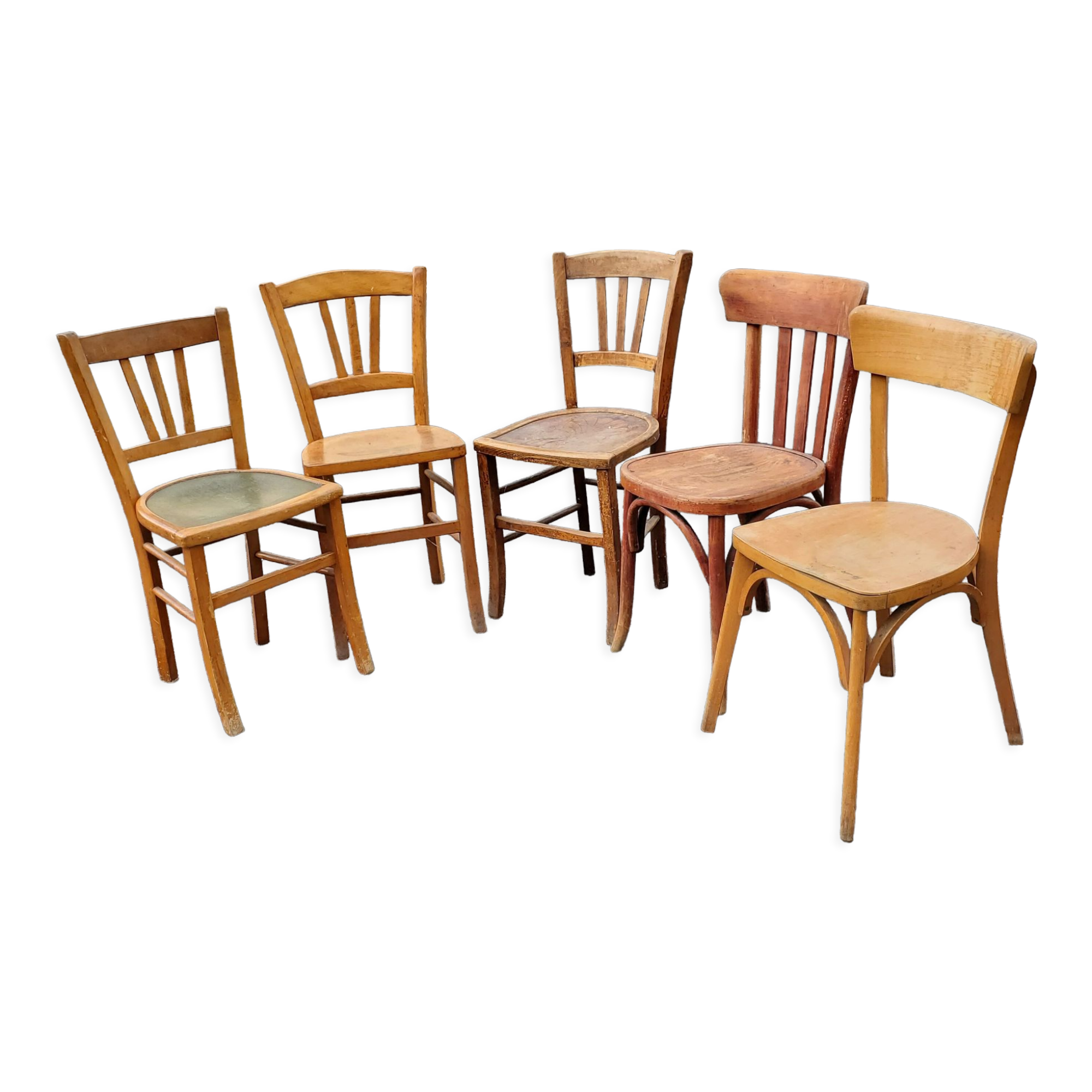Set of 5 bistro chairs