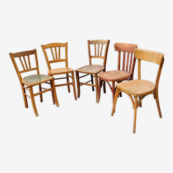 Lot de 5 chaises bistrot