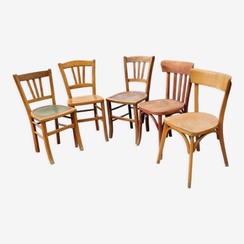 Set of 5 bistro chairs