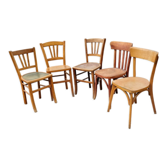 Set of 5 bistro chairs