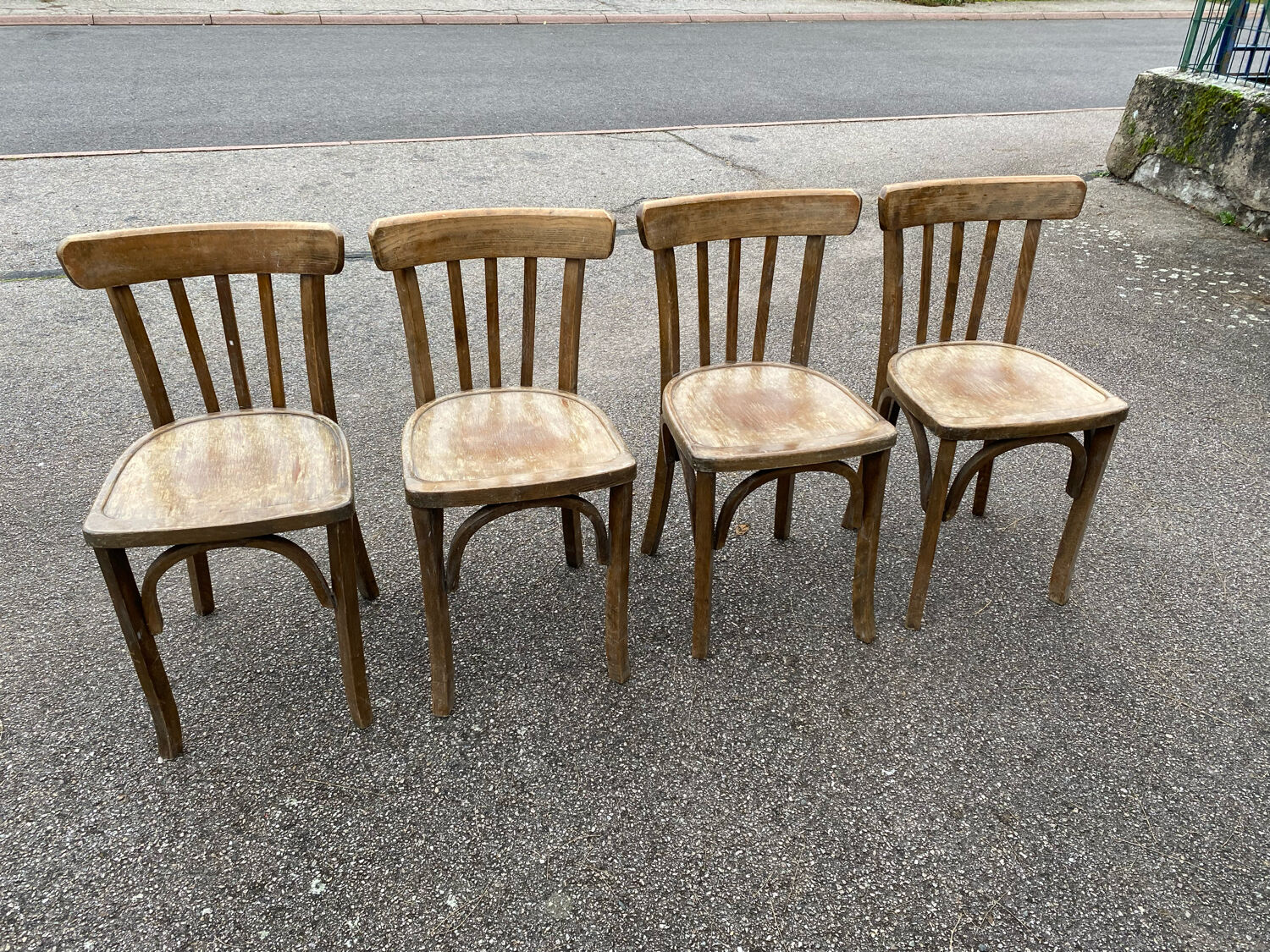 Set of 4 raw bistro chairs