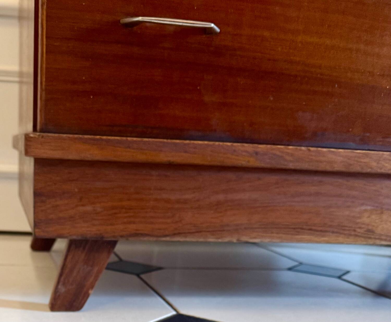 Vintage chiffonier with compass feet