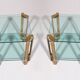Peter Ghyczy side or coffee tables T24 double glass 70s design 45x45x45