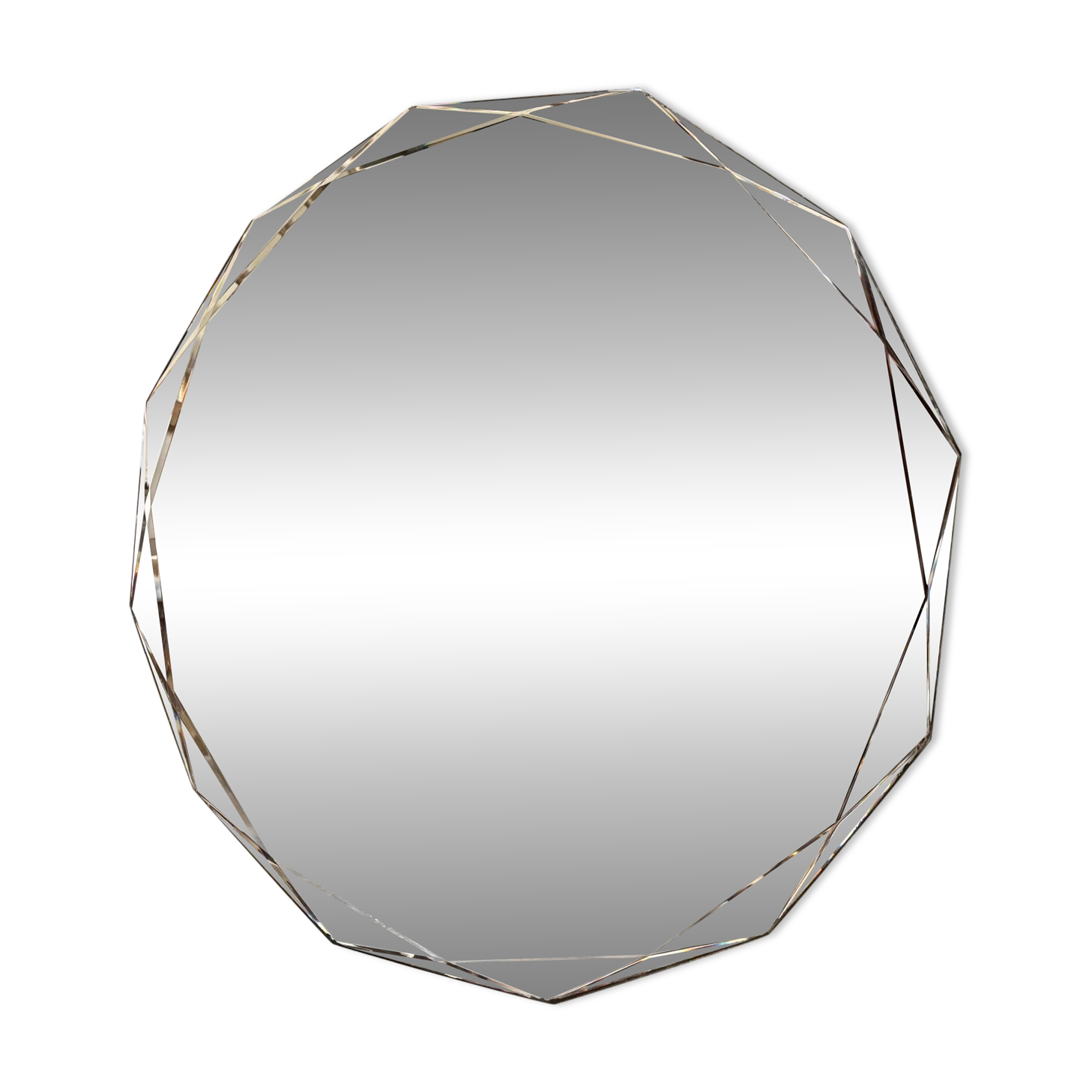 Bevelled dodecagonal mirror ⌀ 60 cm