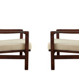 Beige Armchairs B 7752 By Zenon Bączyk For Swarzędzkie Fabryki Mebli, 1960s, Set Of 2