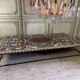 Table basse en marqueterie de marbre vers 1990