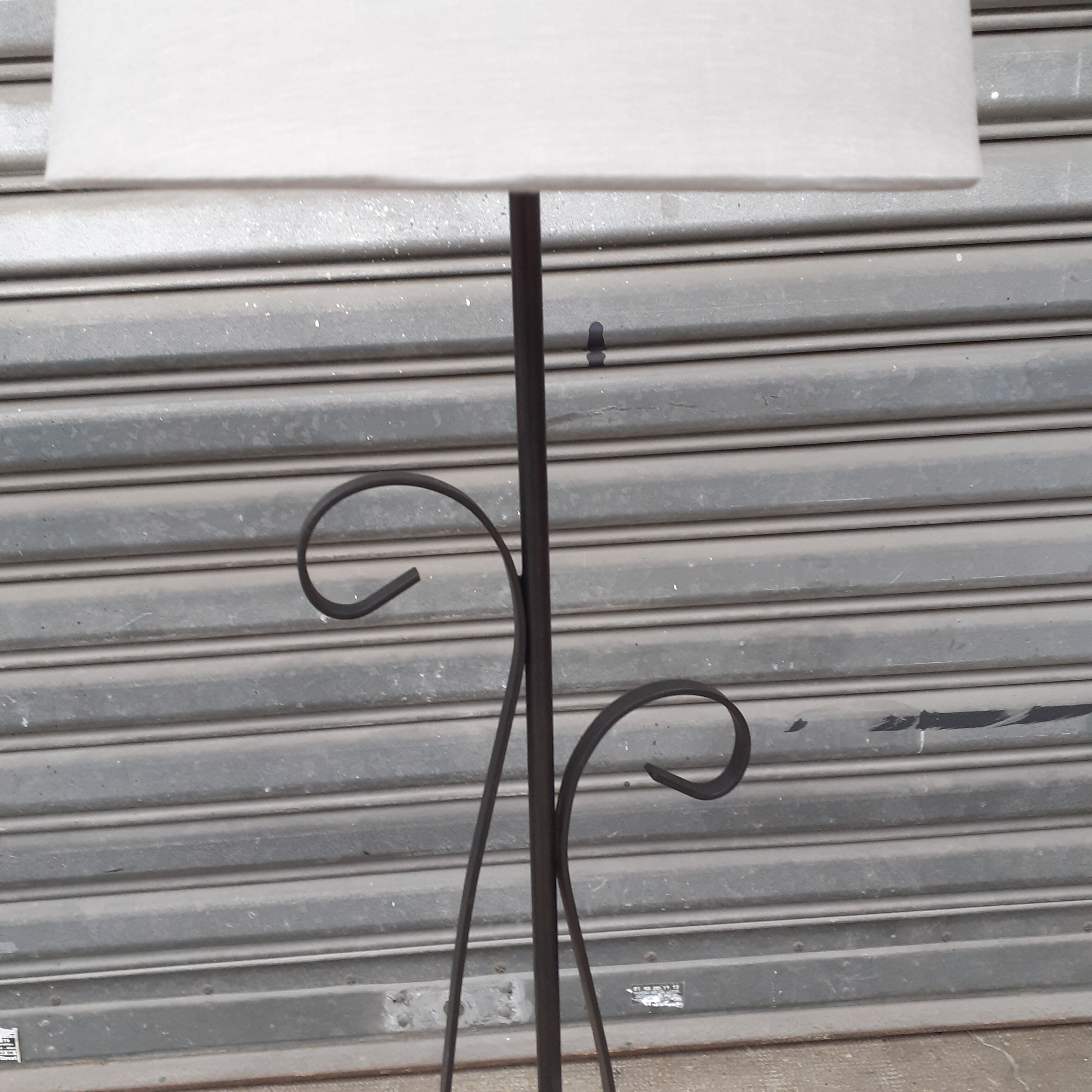 Wrought iron floor lamp