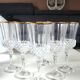 Lot of 6 x Large Wine Glasses. Valencay Gold/Crystal d'Arques model.