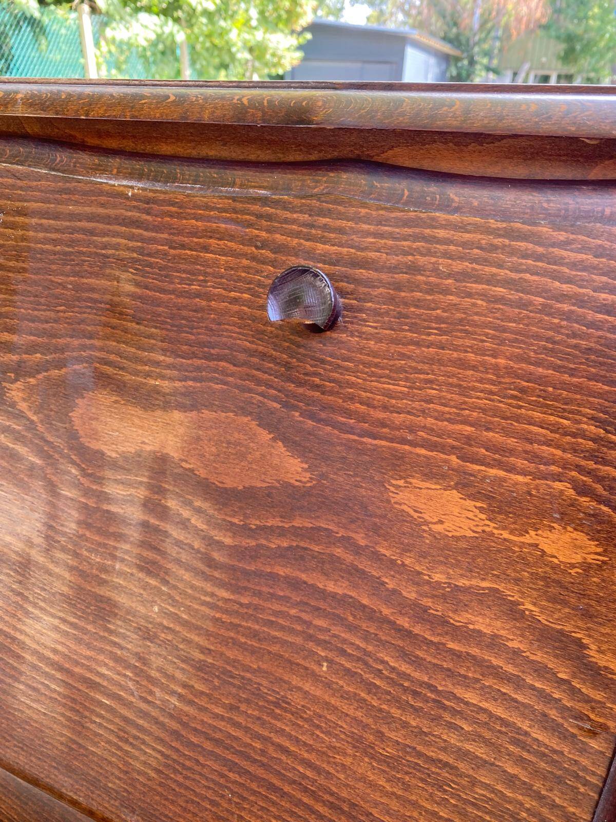 Louis XV style solid wood secretary