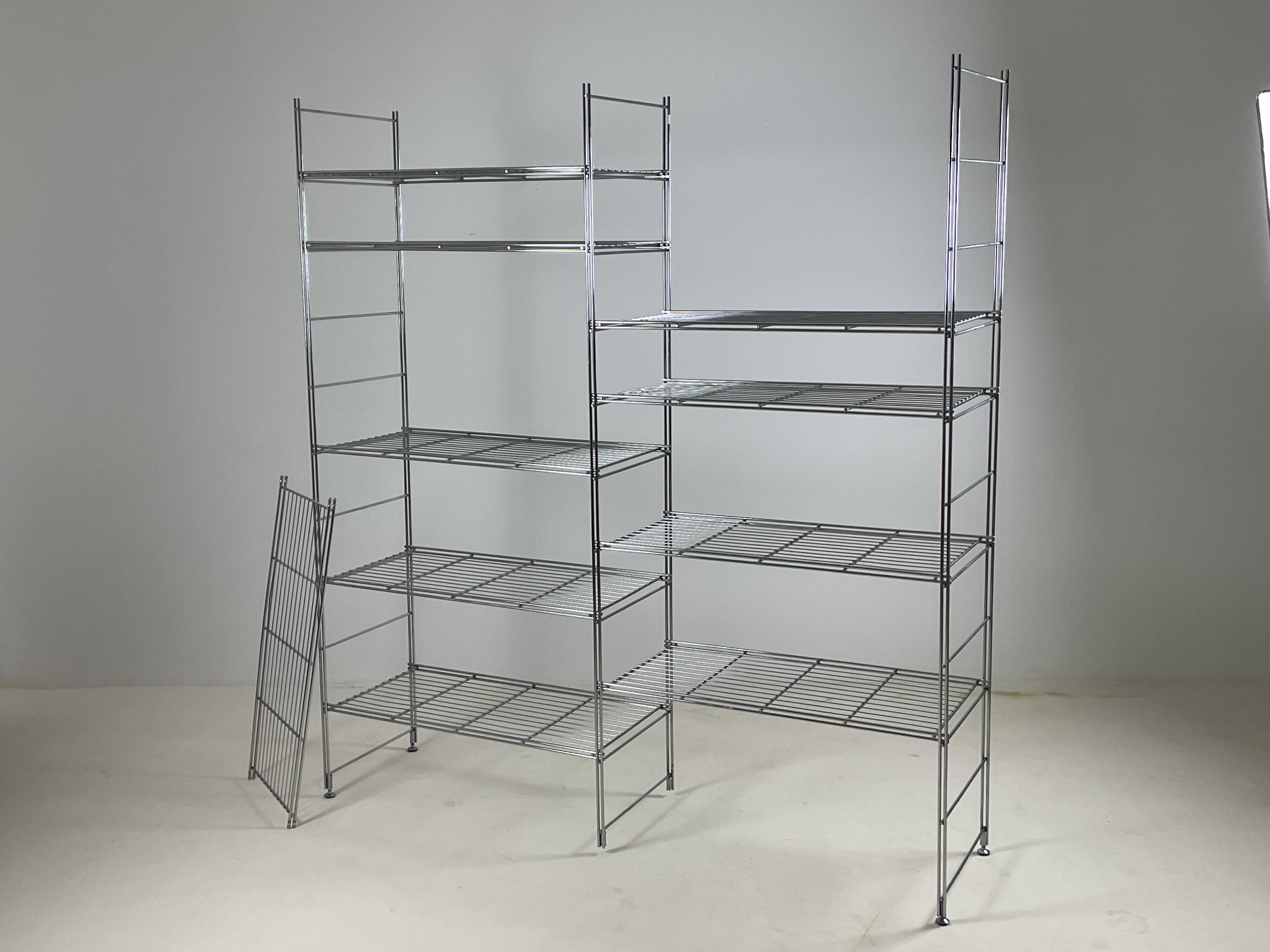 Modular metal shelving unit by Niels Gammelgaard, 1980s