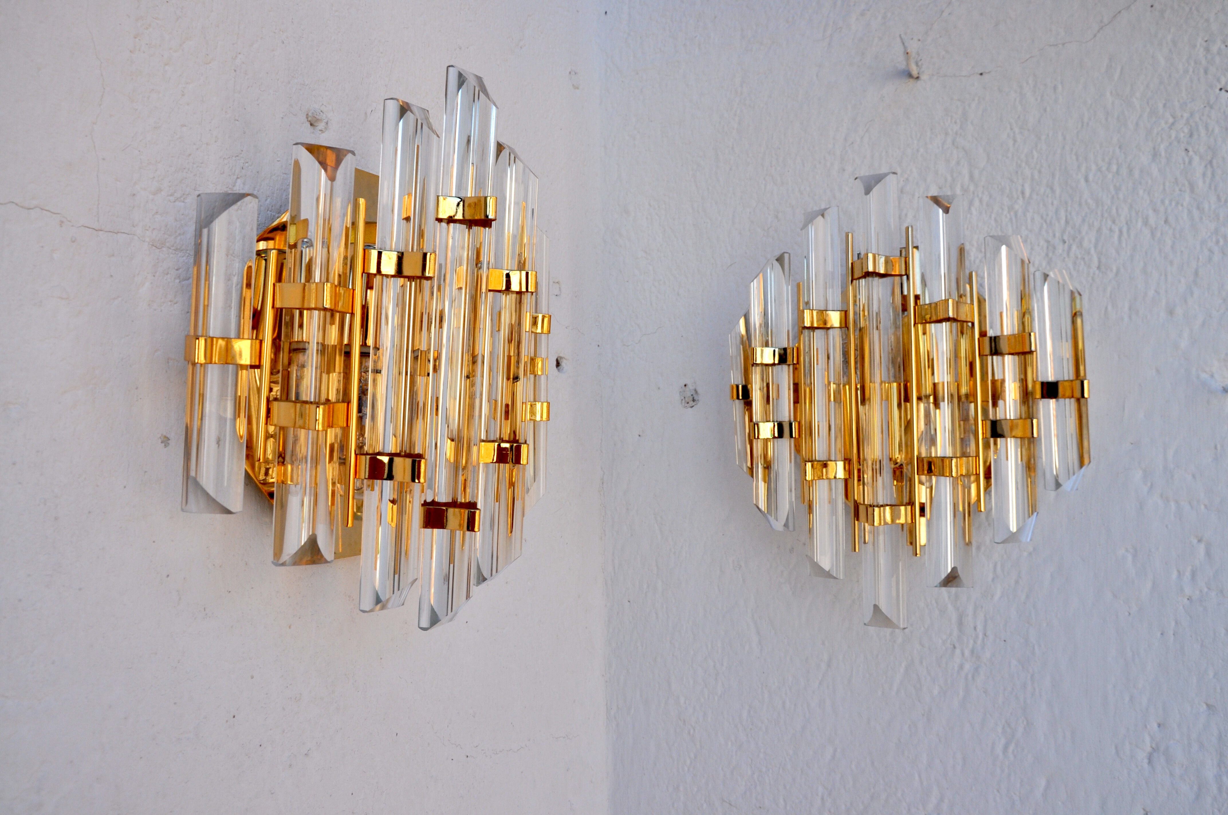 Set of 2 wall sconces Murano Sconces by Paolo Venini