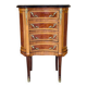 Commode style Louis XV en loupe d'orme et noyer