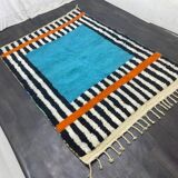 Handmade pure wool rug, size 100 x 200 cm