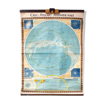 Displays "Ancient astronomy" Wall Chart starry sky of North C. Boehmer, 1927