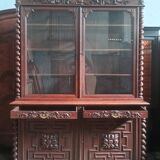 Large Louis XIII bookcase in solid oak