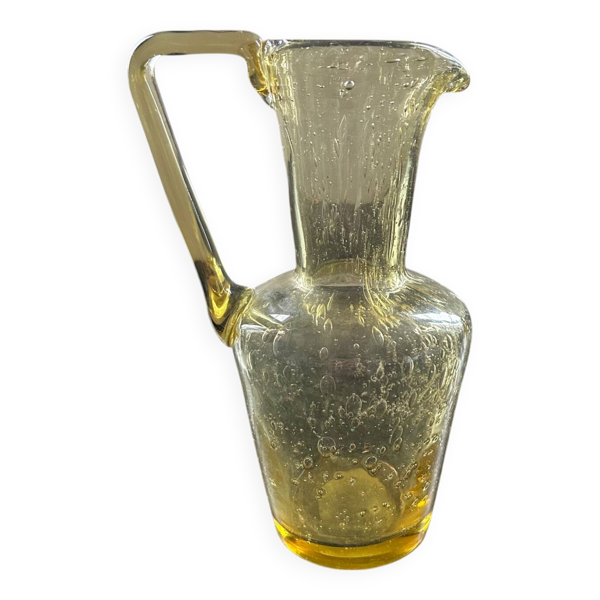 Carafe ambre verre bullé