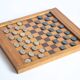 Antique wooden checkers and chess board, 1920s