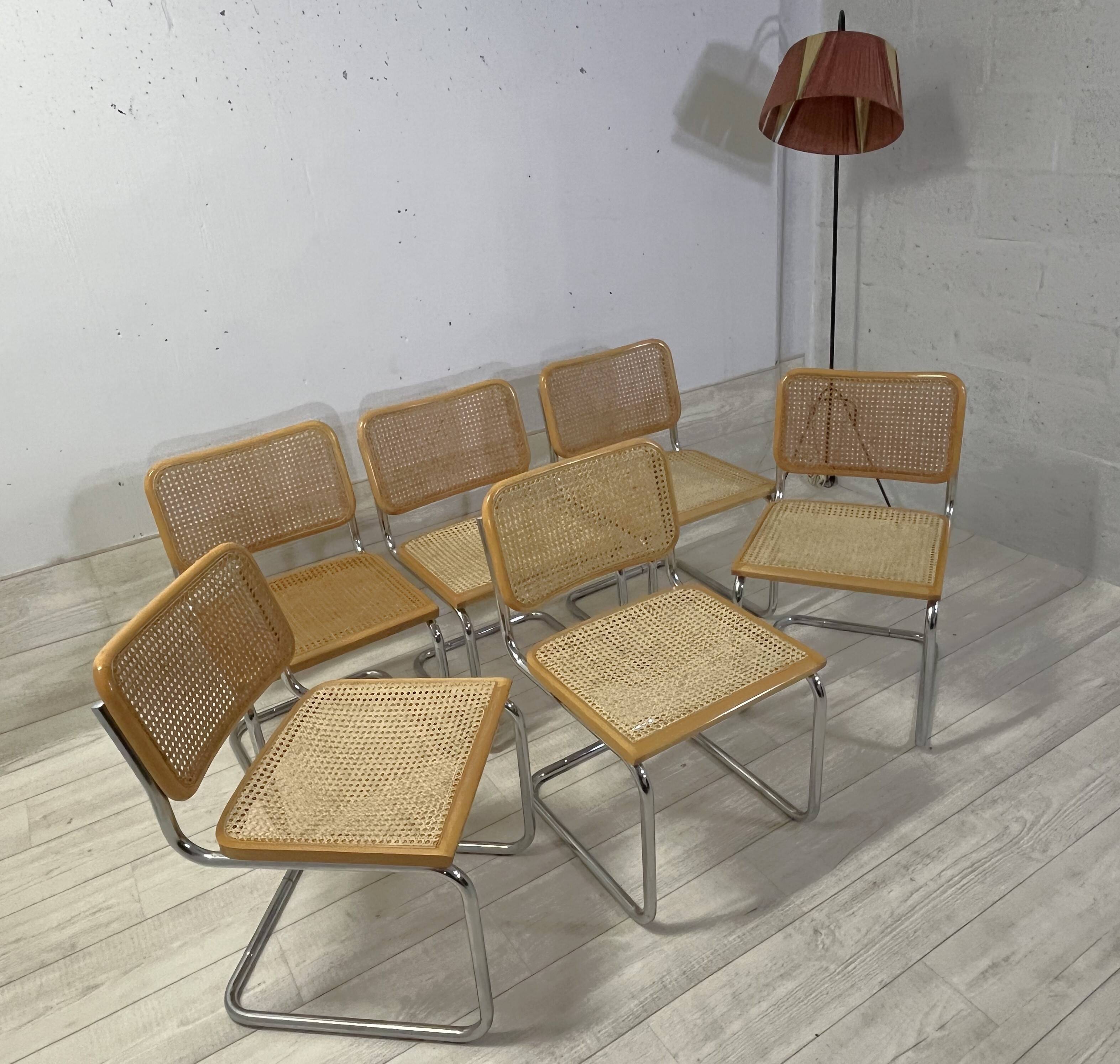 6 Cesca B32 Chairs Marcel Breuer