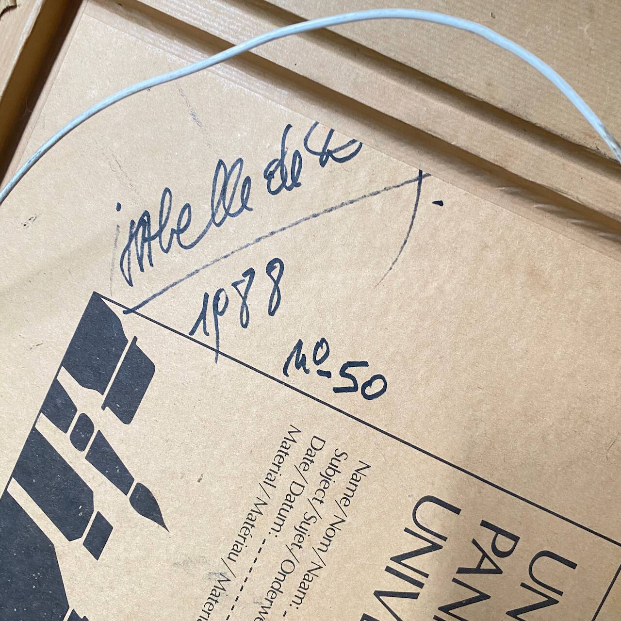 Modern painting by isabelle de duve - utopie 'peut-être' - 1988