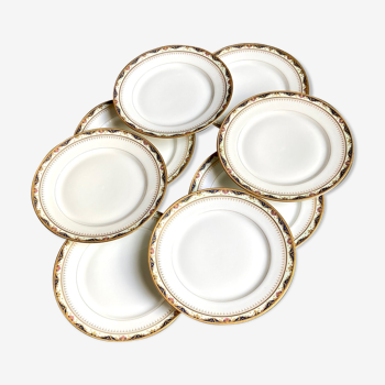 8 flat plates in Limoges porcelain