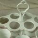 Porcelain shell service decorated garland of flowers