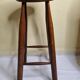High stool in solid wood, Scandinavian style, 50s, 82 cm