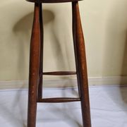 High wooden stool, designer, Scandinavian style, 1950s, 82 cm