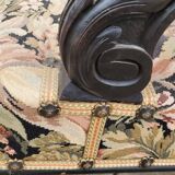 Napoleon III period armchair with floral tapestry, 19th century