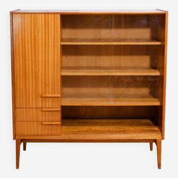 Midcentury glazed bookcase by František Mezulánik for UP Závody, 1960s