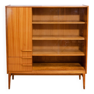 Midcentury glazed bookcase by František Mezulánik for UP Závody, 1960s