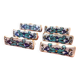 6 glazed ceramic knife rests from Nabeul, Atelier el-Kharraz, Tunisia.