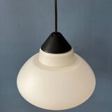 Suspension vintage Philips en verre opalin attribuée à Louis Kalff