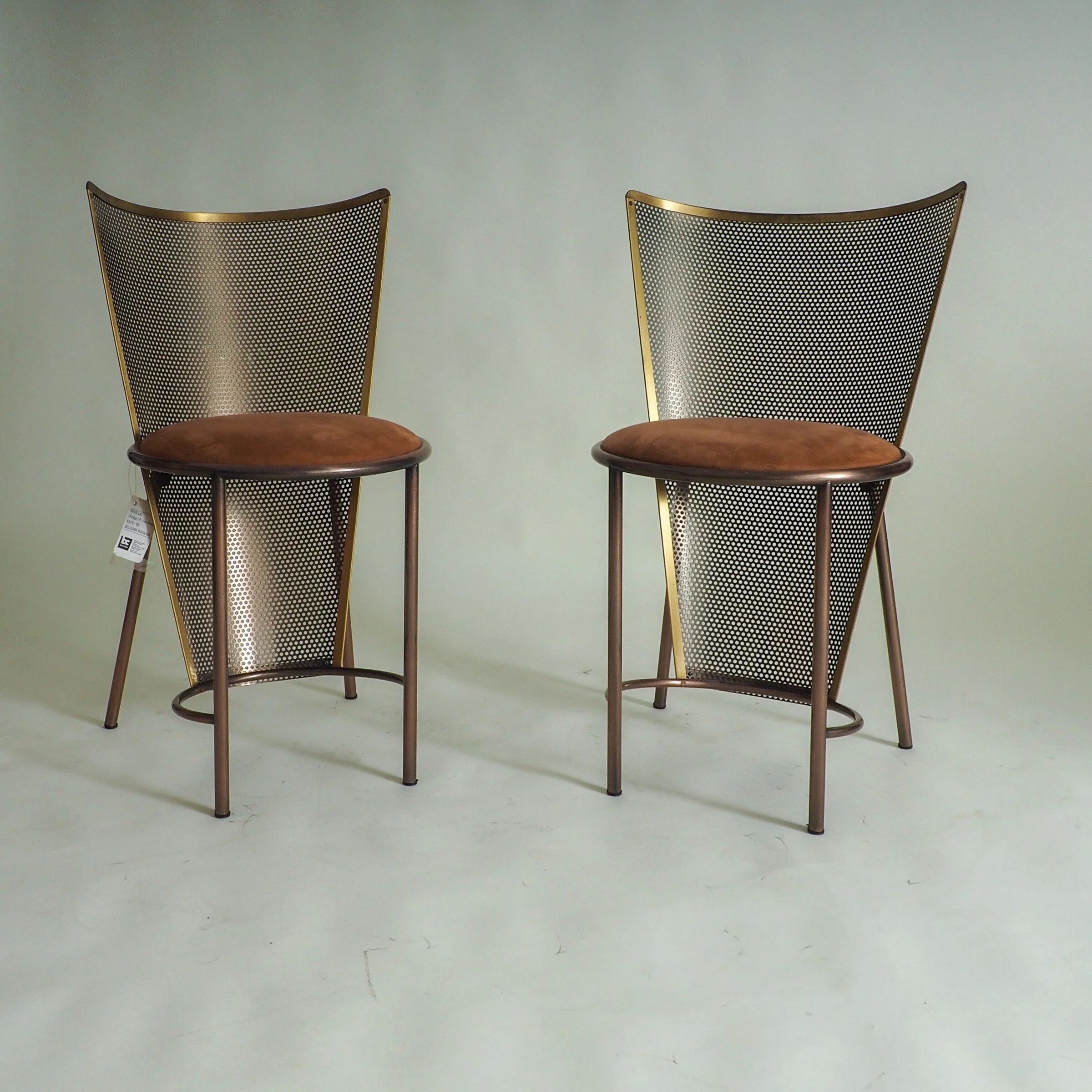 Set of 2 Sevilla EXPO '92 chairs by Frans Van Praet for Belgochrom (#35 & #36 /100)