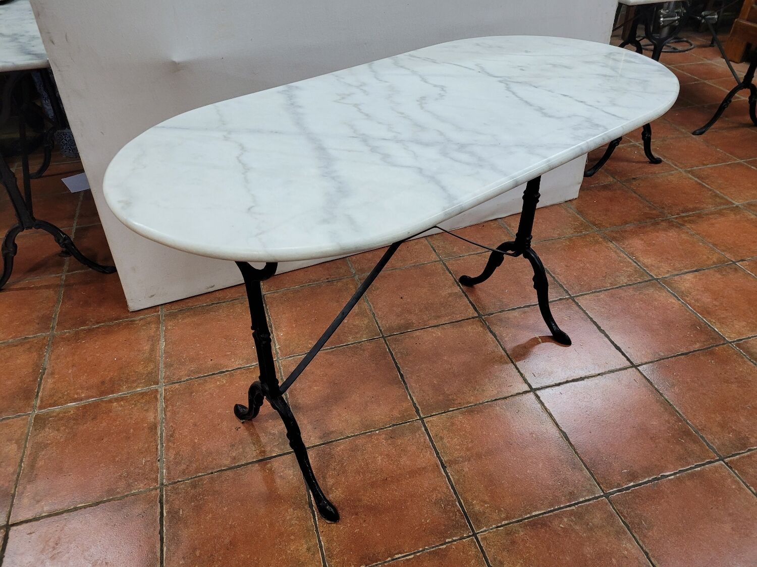 Bistro table with marble top