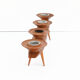 1970s mid-century modern ash four point candlestick, Germany