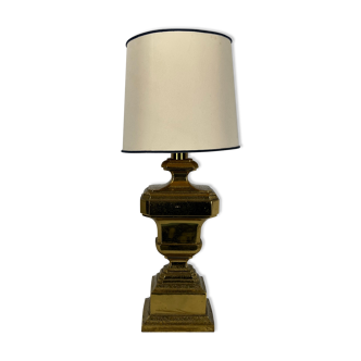 Lampe de table italienne en laiton massif des années 50