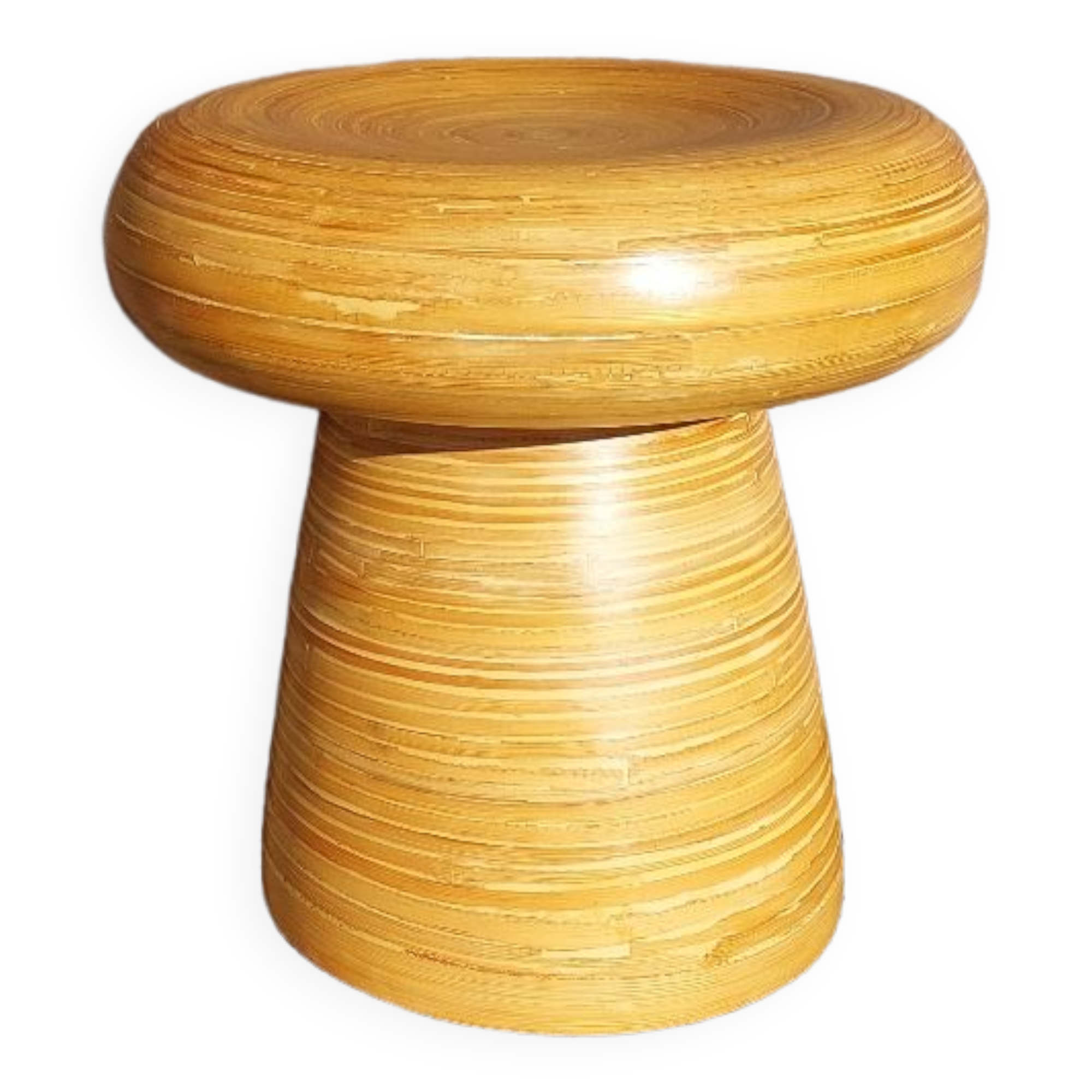 Vintage bamboo stool 1980